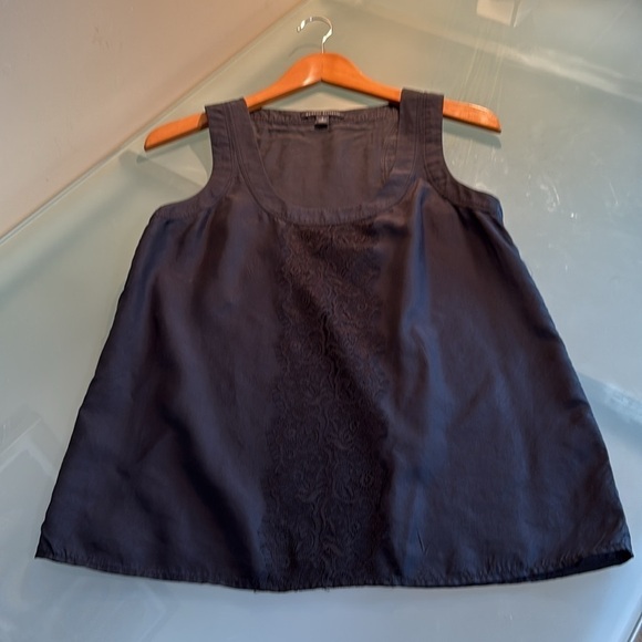 Tops - Silk Tank Top Banana Republic Black Silk and Lace Tank Top Size S